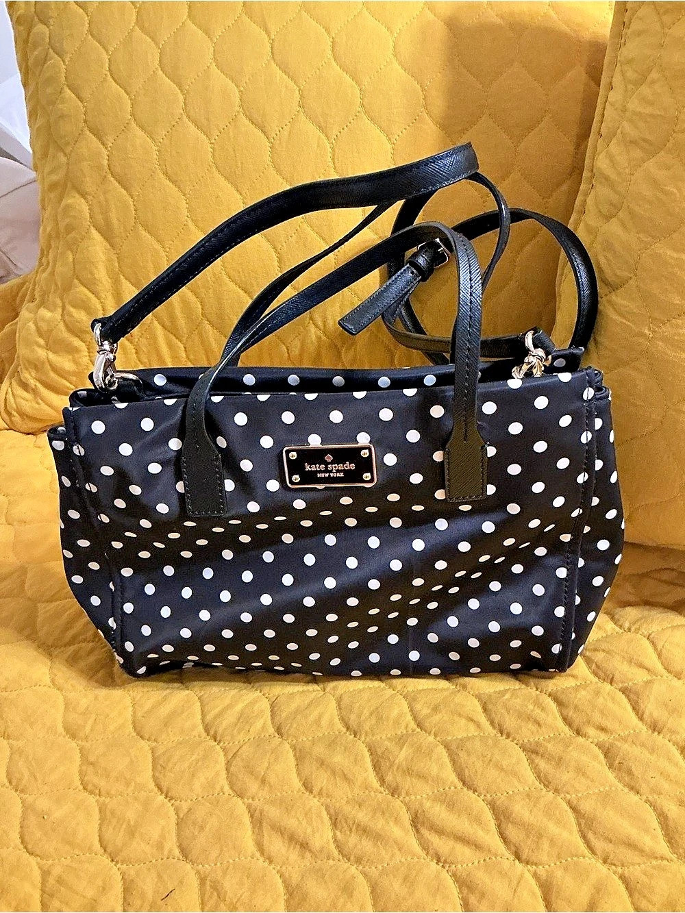 kate spade new york Polka Dot Tote in Black & White